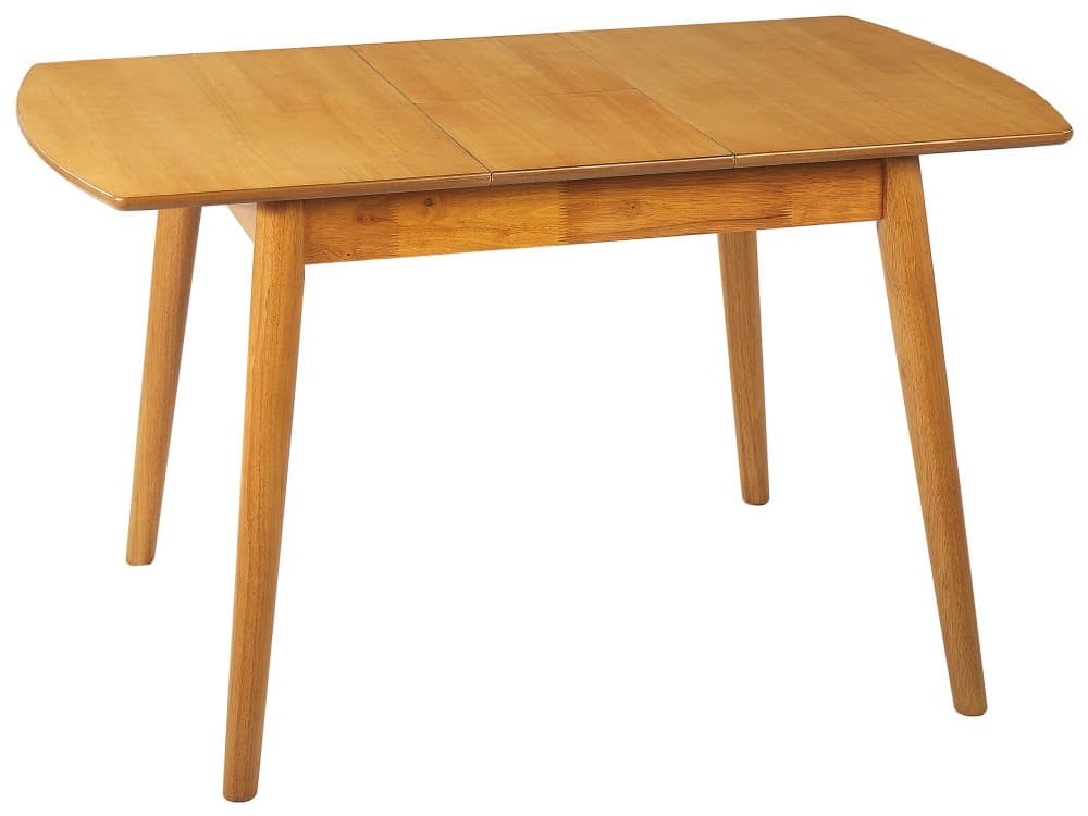 Matbord 100/130 x 80 cm utdragbart ljust trä TOMS