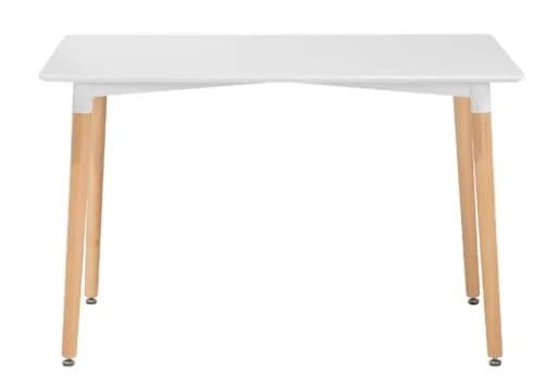 Modernt bord - 120x80 cm - vitt - skandinavisk design