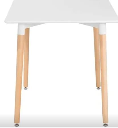 Modernt bord - 120x80 cm - vitt - skandinavisk design