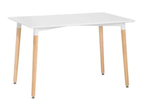 Modernt bord - 120x80 cm - vitt - skandinavisk design