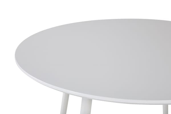Plaza spisebord Ø100cm hvid.