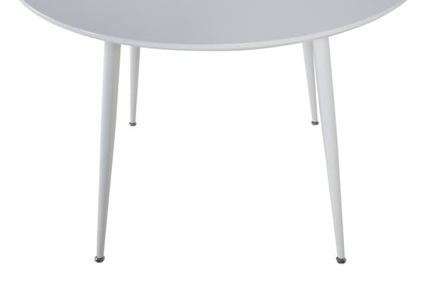 Plaza spisebord Ø100cm hvid.