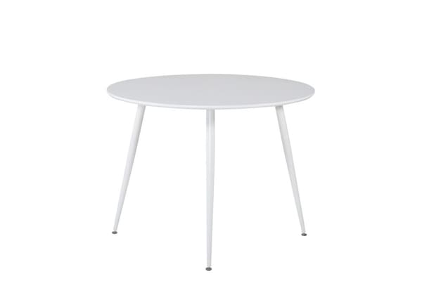 Plaza spisebord Ø100cm hvid.