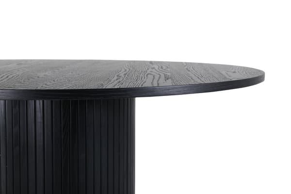 Bianca spisebord Ø110cm svart eik finer .