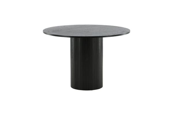 Bianca spisebord Ø110cm svart eik finer .