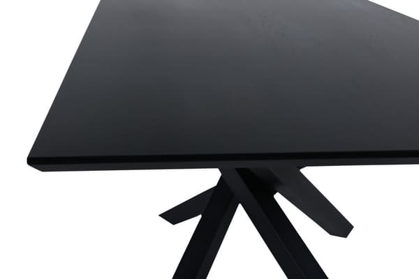 Piazza spisebord 90x180cm svart.