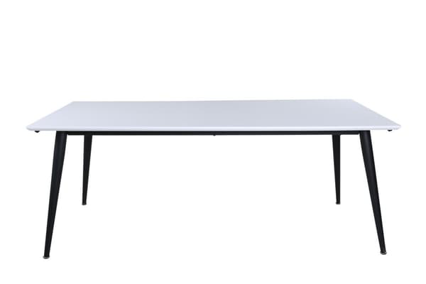 Jimmy spisebord 90x195/285cm inkl. tilleggsplater HPL hvit, svart .