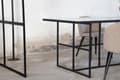 Miniatyrbilde 6 av 6: Leif spisebord 90x200cm glass klar svart .