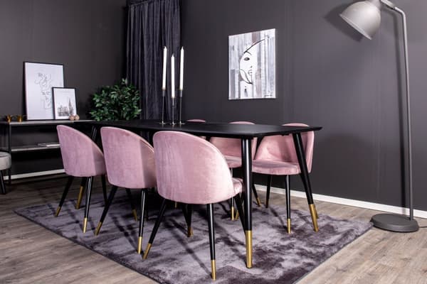 Dipp spisebord 90x180cm svart.