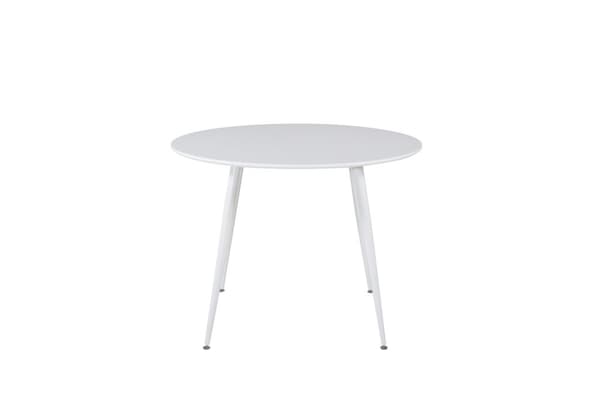 Plaza spisebord Ø100cm hvit .