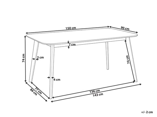 Matbord Mörk trä MDF Fanér 150 x 90 cm Rektangulärt Traditionellt Retro Stil
