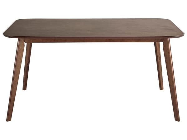 Spisebord Mørkt Træ MDF 150 x 90 cm 6 Personers Rektangulær Bord Skandinavisk Traditionel Retro Inspiration Køkken Spisestue Indretning