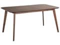 Miniatyrbillede 1 af 8: Spisebord Mørkt Træ MDF 150 x 90 cm 6 Personers Rektangulær Bord Skandinavisk Traditionel Retro Inspiration Køkken Spisestue Indretning