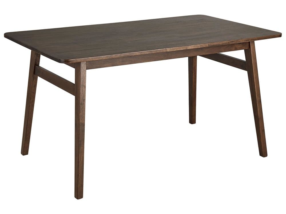 Matbord 140 x 85 cm mörkt trä VENTERA