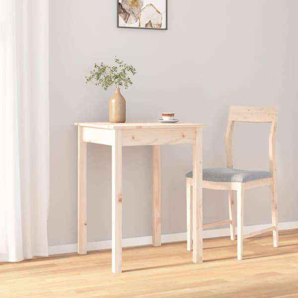 vidaXL Spisebord 55x55x75 cm heltre furu