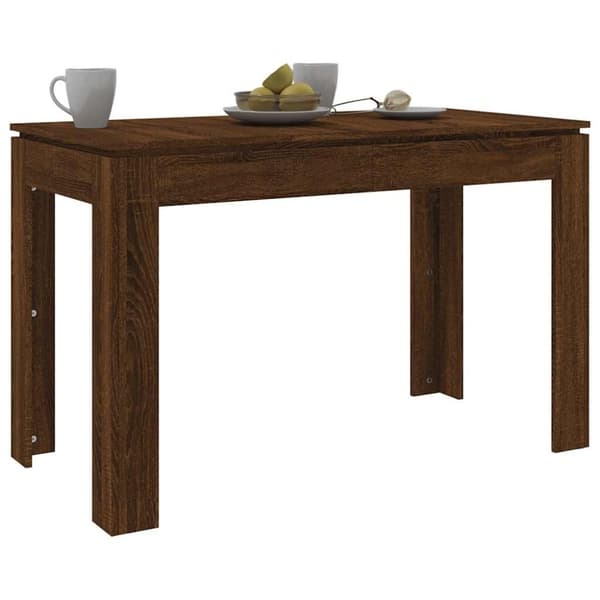 vidaXL Spisebord brun eik 120x60x76 cm konstruert tre