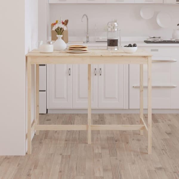 vidaXL Barbord 140x80x110 cm massiv furu