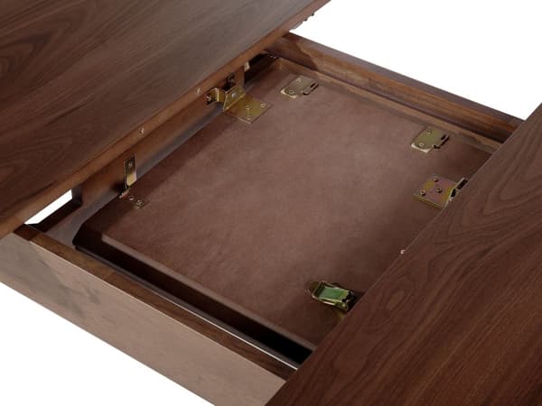 Spisebord mørkt tre uttrekkbart 120/150 x 75 cm