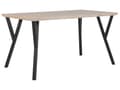 Miniatyrbilde 1 av 9: Spisebord lyst tre 140 x 80 cm svart metallben industriell