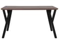 Miniatyrbilde 5 av 8: Spisebord mørkt tre svart metallben 140 x 80 cm moderne