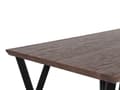 Miniatyrbilde 6 av 8: Spisebord mørkt tre svart metallben 140 x 80 cm moderne