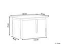 Miniatyrbilde 3 av 8: Spisebord Bordplate i lyst tre Svarte ben 74 x 120 x 75 cm 4 personer Klassisk stil Bord Kjøkken Spisestue