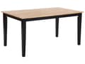 Miniatyrbilde 1 av 8: Spisebord Bordplate i lyst tre Svarte ben 74 x 120 x 75 cm 4 personer Klassisk stil Bord Kjøkken Spisestue