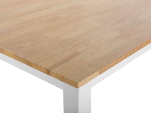 Spisebord Lyst Tre Hvit 75 x 150 x 90 cm Treben Bordplate Kjøkkenbord