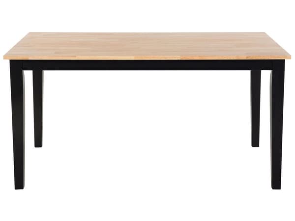 Spisebord Lyst Tre Svart 75 x 150 x 90 cm Treben Bordplate Kjøkkenbord