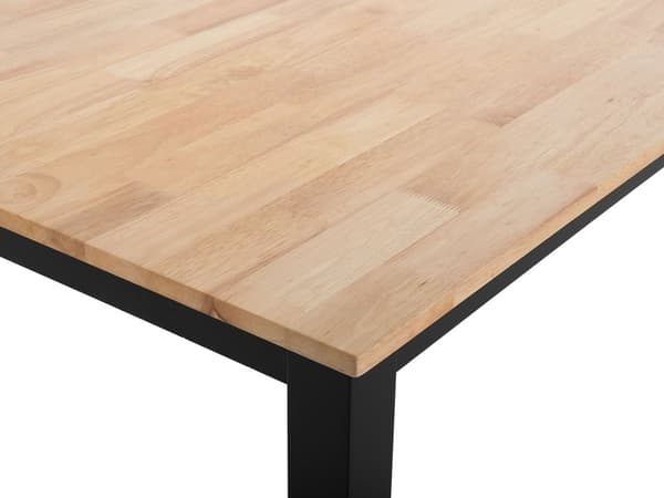 Spisebord Lyst Tre Svart 75 x 150 x 90 cm Treben Bordplate Kjøkkenbord