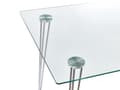 Miniatyrbilde 5 av 6: Spisebord Sølv Glassplate 120 x 70 cm Rektangulær Moderne Design
