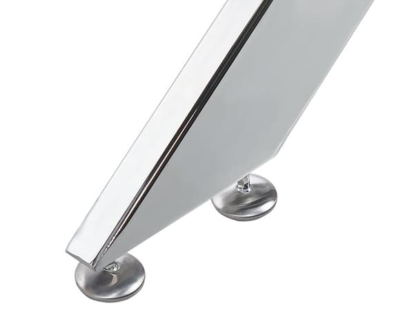 Spisebord Sølv Glassplate 120 x 70 cm Rektangulær Moderne Design
