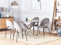 Miniatyrbilde 2 av 6: Spisebord Sølv Glassplate 120 x 70 cm Rektangulær Moderne Design