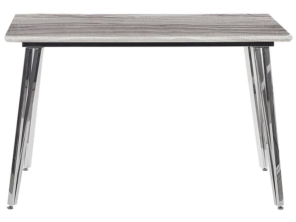 Spisebord Sølv MDF Marmoreffekt 120 x 70 cm Moderne Design Rektangulær