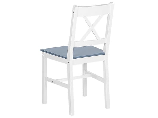 Spisesett hvitt massivt tre lys tretopp 4-seters 120 x 75 cm Moderne skandinavisk
