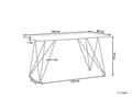 Miniatyrbilde 3 av 8: Spisebord Marmoreffekt Hvit med Topplate Herdet Gullglass Metallben 140 x 80 cm Glam Stue