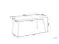 Miniatyrbilde 3 av 8: Spisebord med betongplate og svarte metallben Rektangulært 160 x 80 cm for 6 personer Moderne Glamour-stil