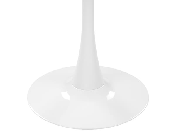 Spisebord hvitt 90 cm rundt 4 personer industriell stil