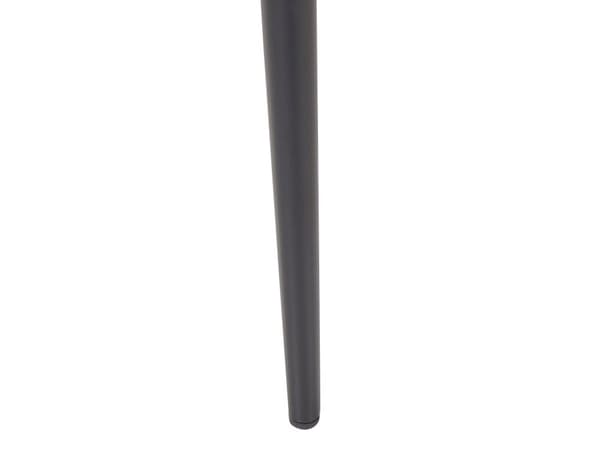 Spisebord mørkt tre/svart ovalt 180 x 90 cm metallben 4 personer moderne retro