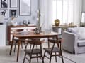 Miniatyrbilde 2 av 7: Spisebord Mørkt Tre 150 x 90 cm Treben Rektangulært Minimalistisk Skandinavisk Kjøkken