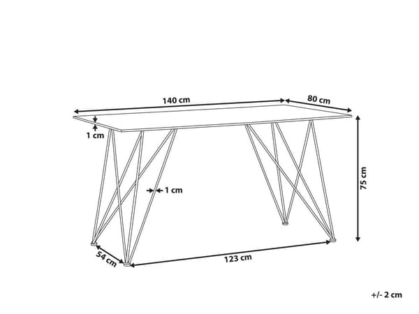 Spisebord Marmoreffekt Svart med Topplate Herdet Gullglass Metallben 140 x 80 cm Glam Stue