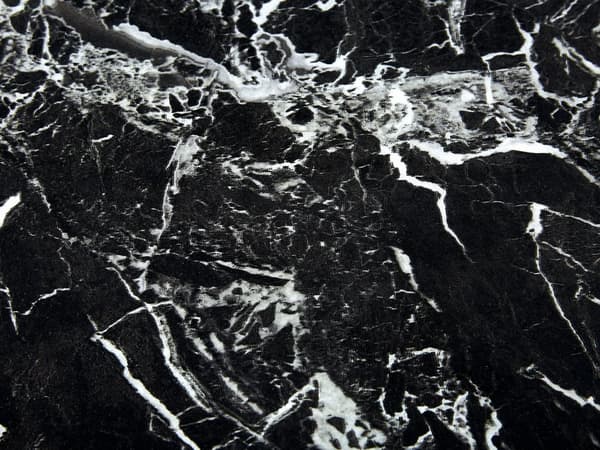 Spisebord Marmoreffekt Svart med Topplate Herdet Gullglass Metallben 140 x 80 cm Glam Stue