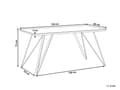 Miniatyrbilde 3 av 7: Spisebord hvit med svart MDF-plate Metallben 150 x 80 cm Marmoreffekt Glamour Industrial