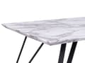 Miniatyrbilde 5 av 7: Spisebord hvit med svart MDF-plate Metallben 150 x 80 cm Marmoreffekt Glamour Industrial