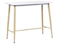 Miniatyrbilde 1 av 6: Spisebord Hvit MDF Bordplate 90 x 50 cm Metall Tre finish Metallben Minimalistisk Design