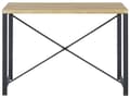 Miniatyrbilde 5 av 11: Spisesett Lett Tre Topp Svart Stålramme Rektangulært bord 110 x 70 cm 4-seter med 2 stoler og benk