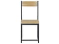 Miniatyrbilde 10 av 11: Spisesett Lett Tre Topp Svart Stålramme Rektangulært bord 110 x 70 cm 4-seter med 2 stoler og benk