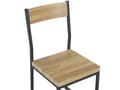 Miniatyrbilde 11 av 11: Spisesett Lett Tre Topp Svart Stålramme Rektangulært bord 110 x 70 cm 4-seter med 2 stoler og benk