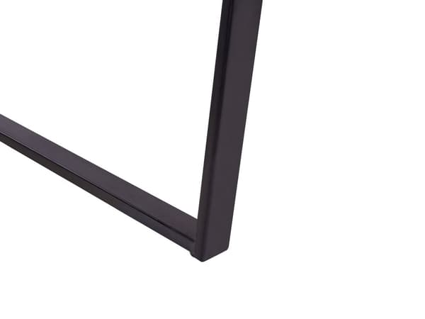 Spisebord i lys akasietre 180 x 90 cm 6-seters svart stålben Industriell