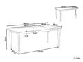 Miniatyrbilde 3 av 10: Spisebord hvit/lyst tre MDF uttrekkbart